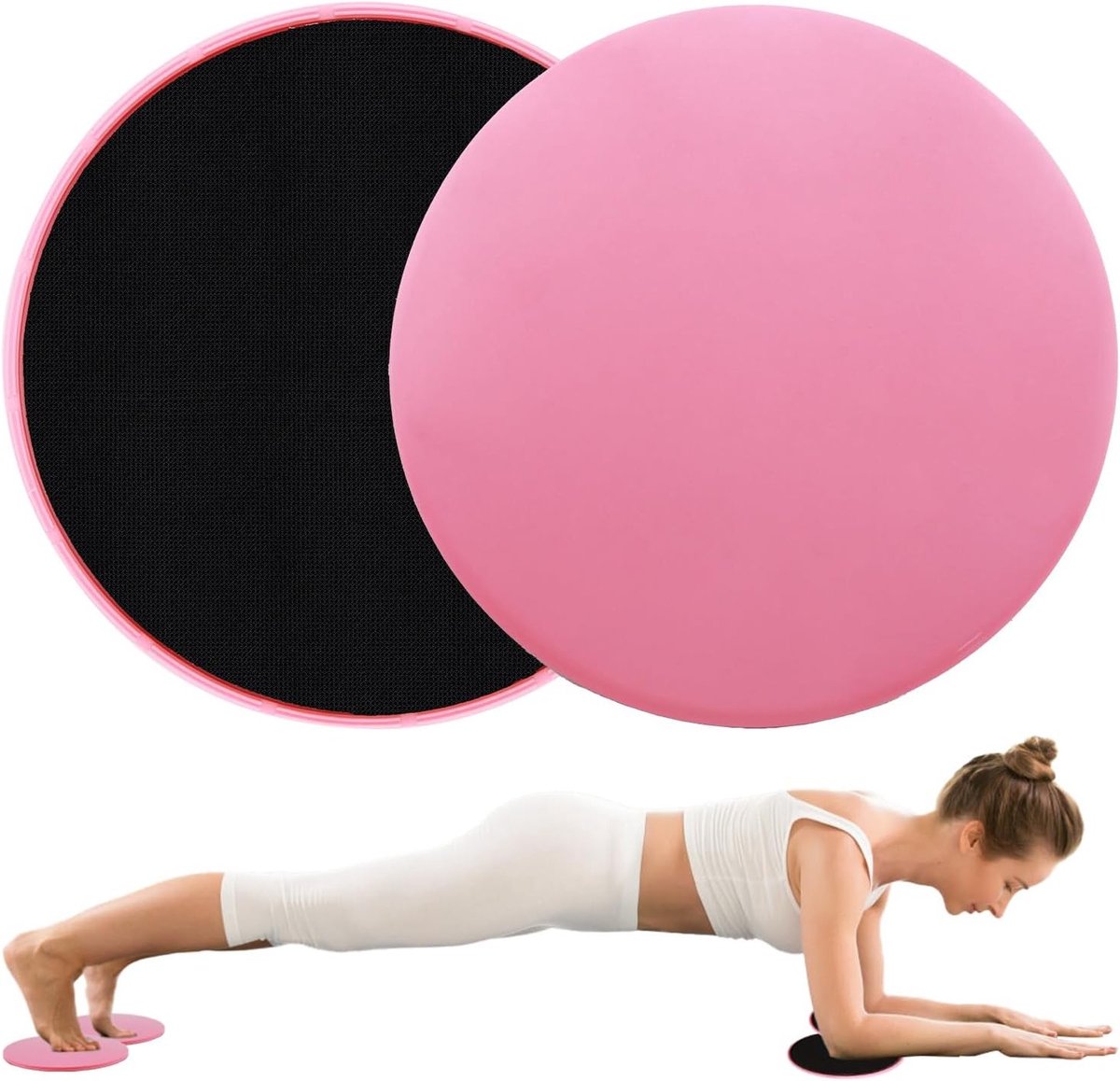 Core Sliders voor Thuis Workout - Roze Dubbelzijdige Glijders voor Effectieve Training en Versterking van Spieren