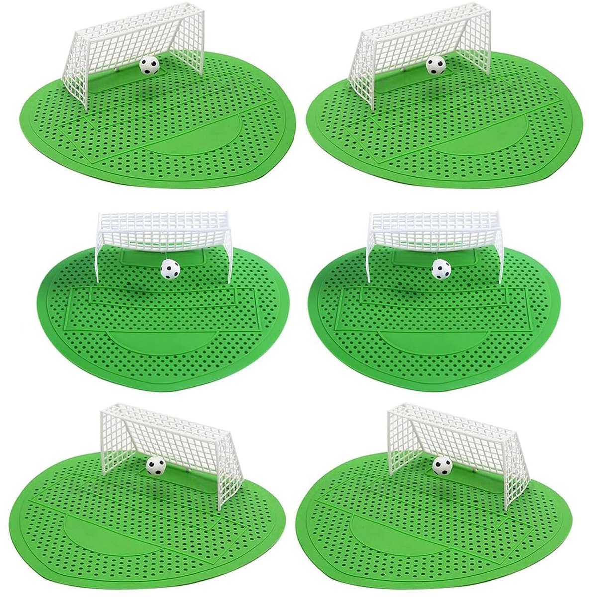 Allecta - Urinoirzeef 6 stuks met geur en voetbaldoel design, voor winkelcentra