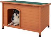 Hondenhok voor Grote Honden – Open Dak Hondenhuis met Afdekking – Oranje