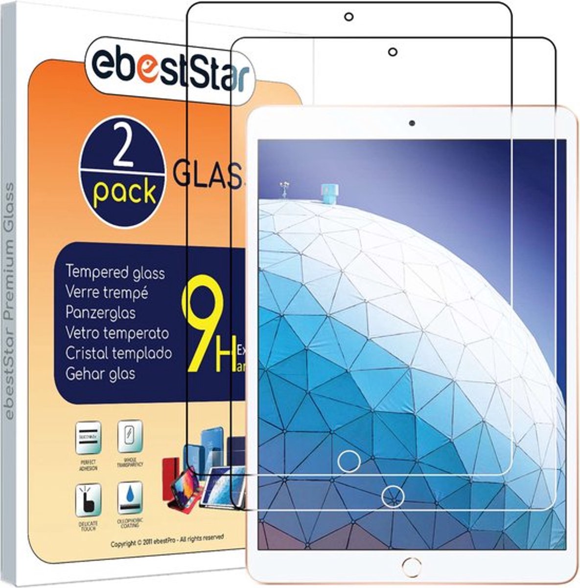 ebestStar - {2 Stuks} Gehard glas geschikt voor iPad Air 3 2019 10.5 Apple, Screen Protector Cover, Schermbeschermer Tempered Glass