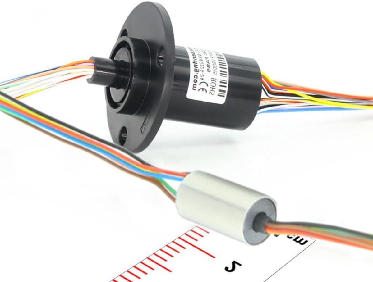 6.5mm 6 Draad Collector Ring voor Elektronische Componenten, Slipring Circuit voor Monitor, Robotica en Verlichting