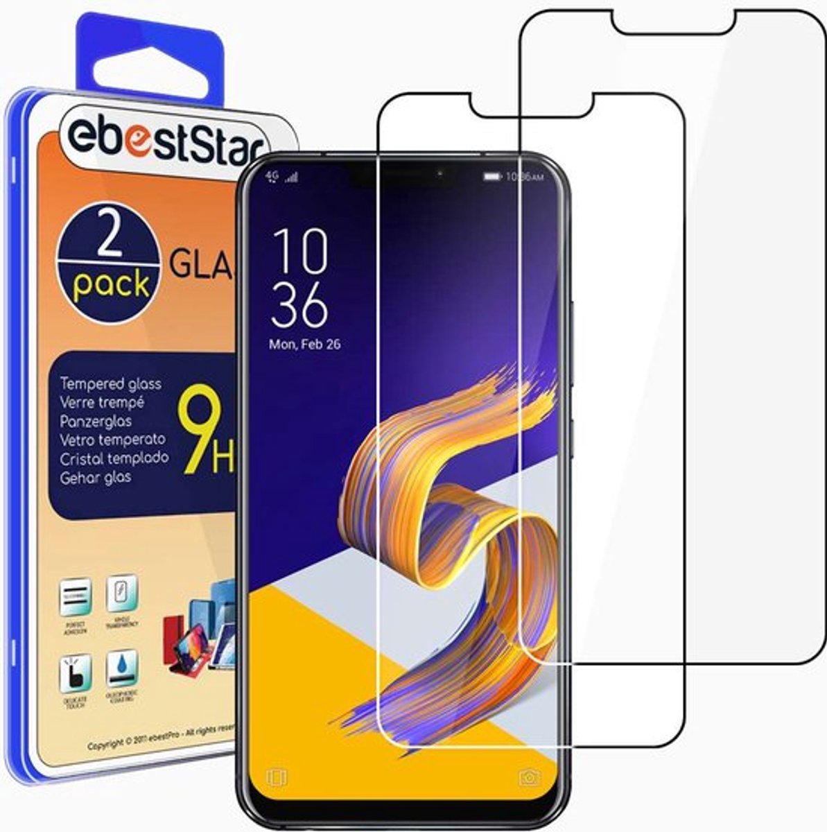 ebestStar - {2 Stuks} Gehard glas geschikt voor Asus Zenfone 5 ZE620KL, 5Z ZS620KL, Screen Protector Cover, Schermbeschermer Tempered Glass