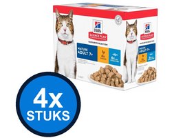 4x Hill's - Science Plan cat mat ad7+ fav sl mp 12x85gr - Kattenvoer - 1.02 kg