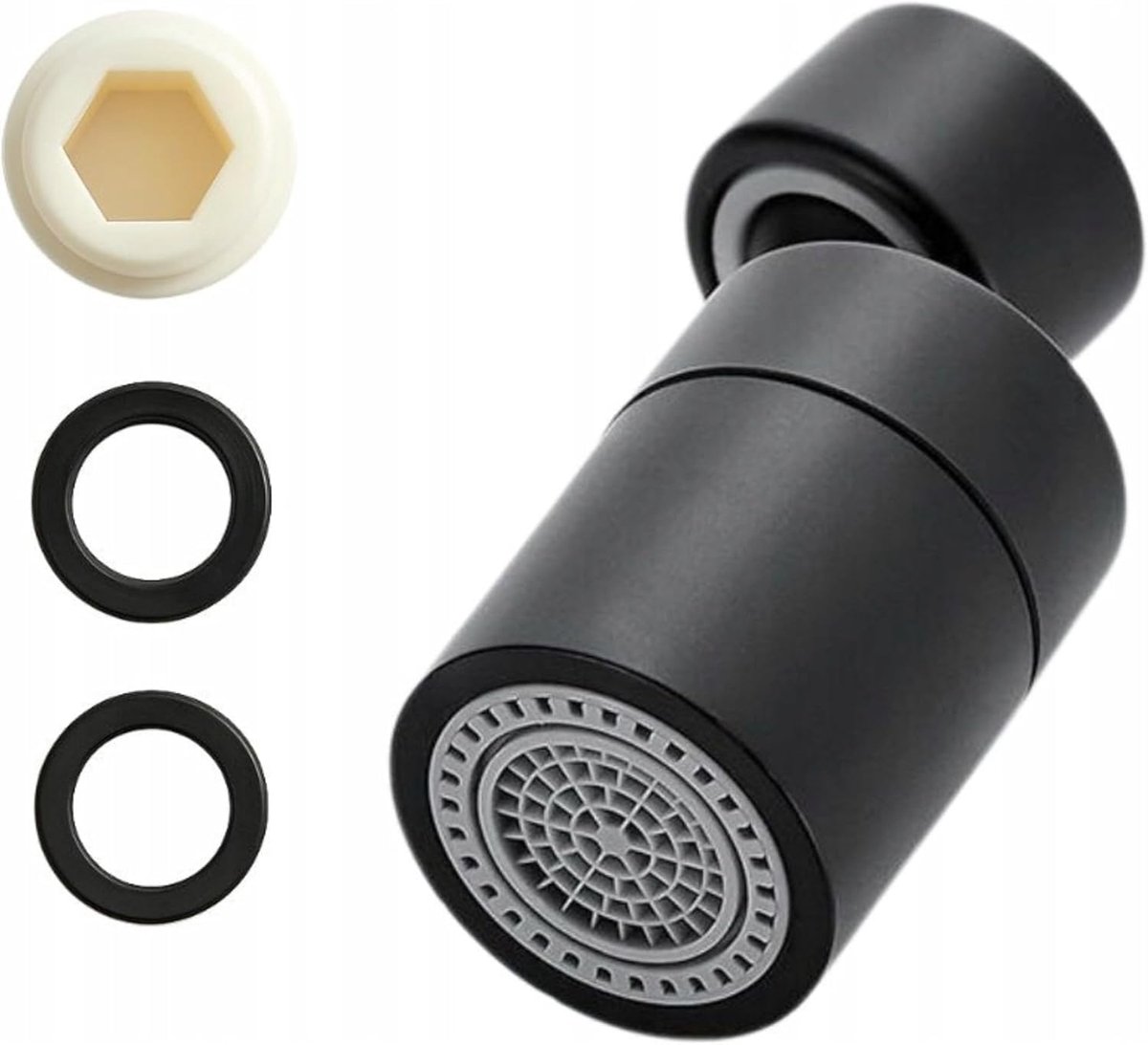 SnelShoppen - 360° Rotating Faucet Aerator - Universele Waterbesparende Adapter, Verstelbare Spuit, Gemakkelijke Installatie, Voor Keuken en Badkamer