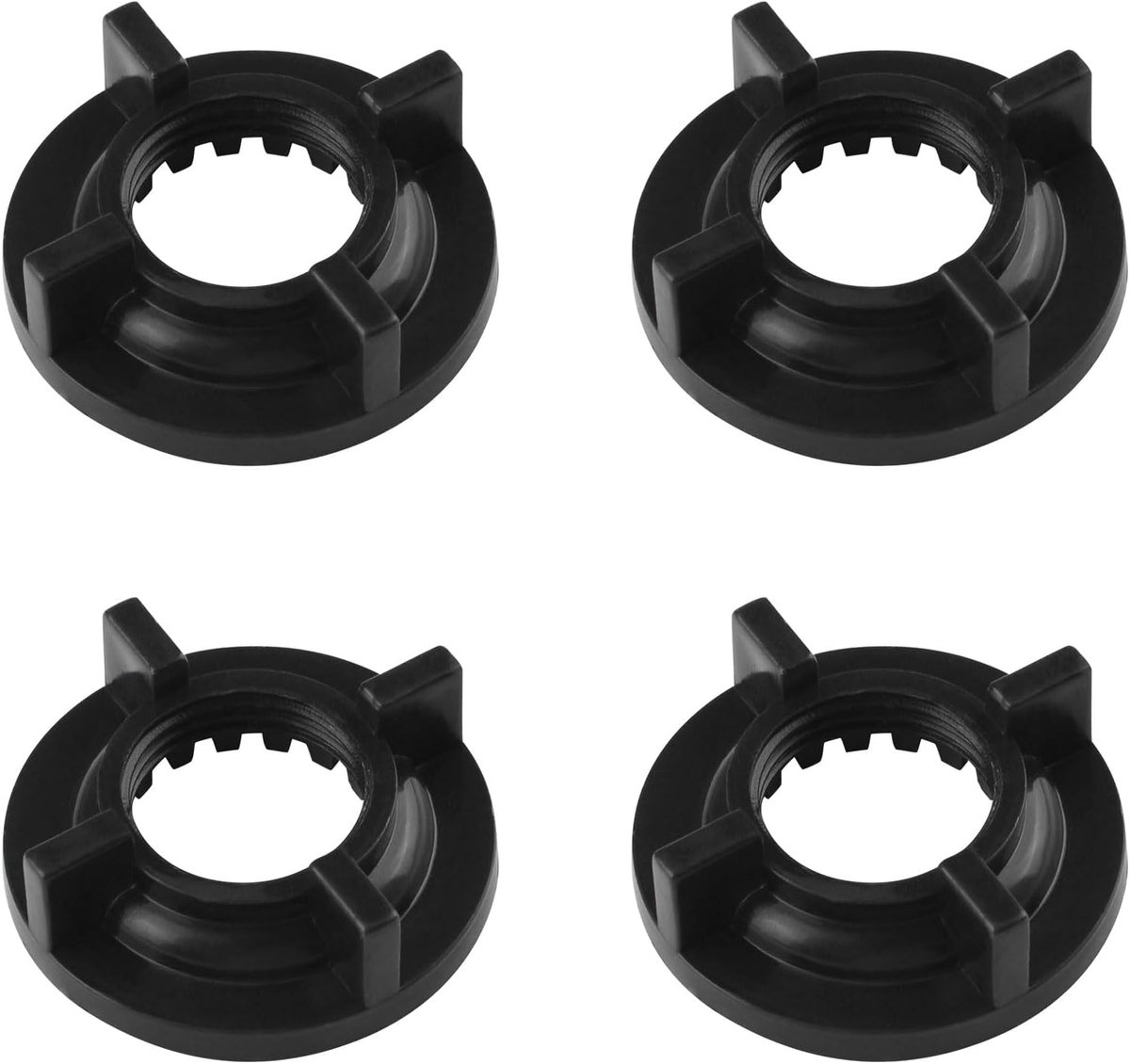 SnelShoppen - 4Pcs Faucet Lock Nuts 1/2 Inch IPS Montage Lockmoer voor Keuken en Badkamer, Plastic Koppelingmoer, Vervangingsonderdelen, Zwart
