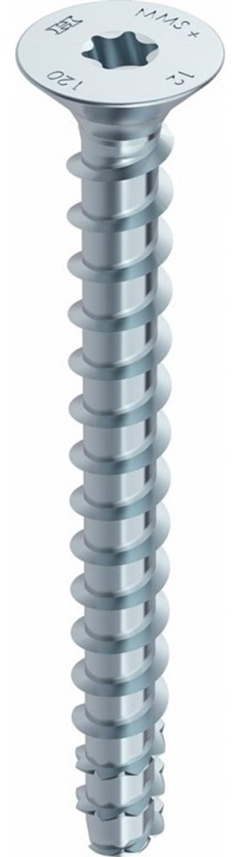 HECO MULTI-MONTI-plus schroefanker 6x40mm - platkop - verzinkt - T30 - 49860 (Per 100 stuks)