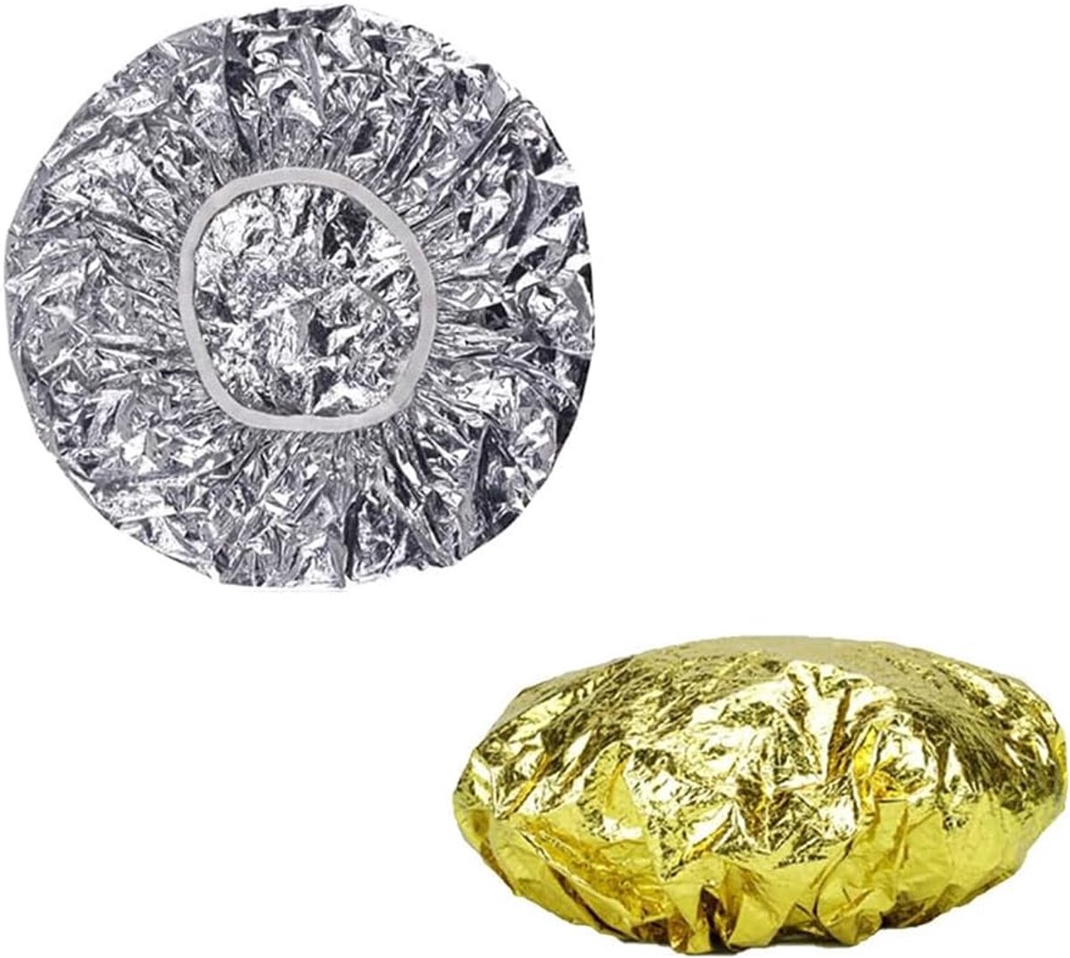 SnelShoppen - 2 Stuks Aluminium Haarverzorgingscaps - Warmteopslag, Vochtbestendig, Geschikt voor Kleurbehandelingen en Douchen