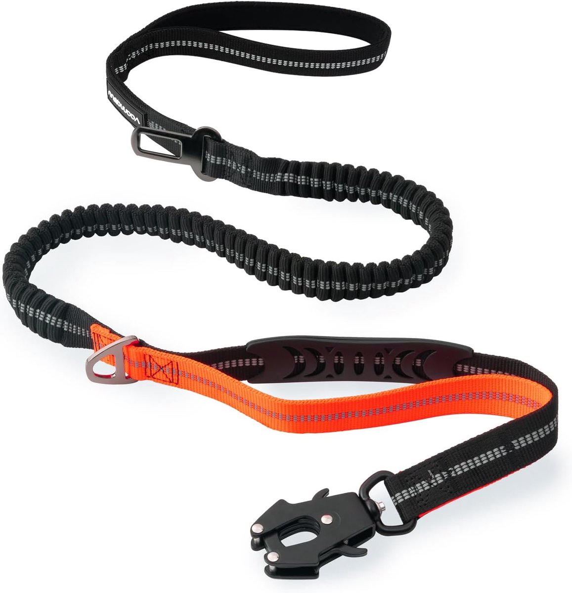 SnelShoppen - Heavy Duty Tactical Hondenlijn met Snelle Ontgrendel Carabiner - 1.5m Power Stretch Nylon Lijn voor Middelgrote en Grote Honden - Reflec