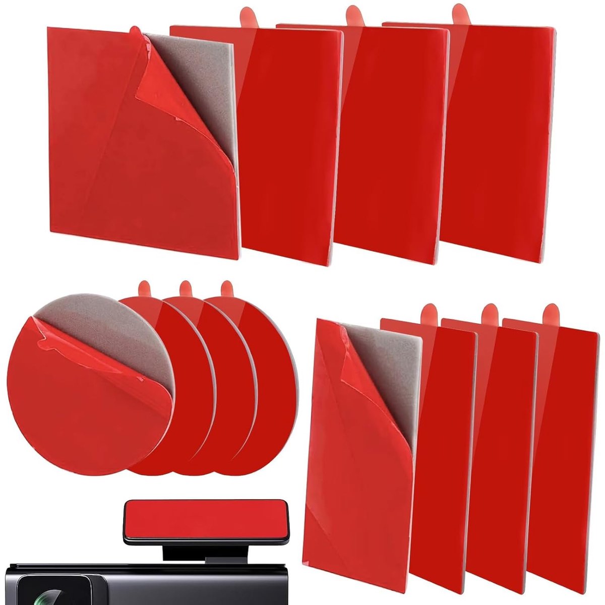 SnelShoppen - Double Sided Adhesive Pads, Extra Strong, 12 Stuks, Dubbelzijdige Tape, Foam Plakpads, Geschikt voor Dashcam, Water- en Temperatuurbeste