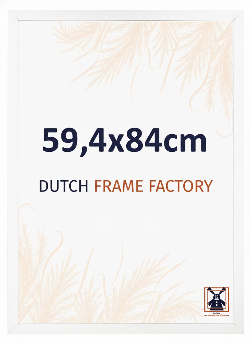 Fotolijst A1 59,4x84 cm - MDF - Wit Mat - Benno