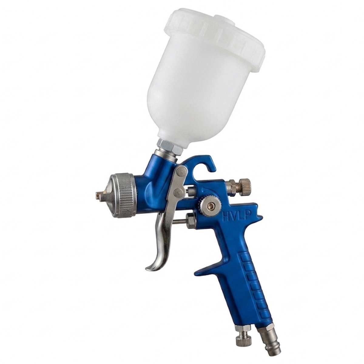 Kibani Pneumatische Verfspuit - 0,8 mm Spuitmond - 125 ml Bovenbeker - Voor Compressor