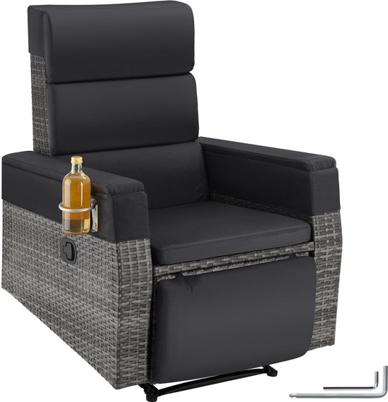 tectake Wicker Loungestoel