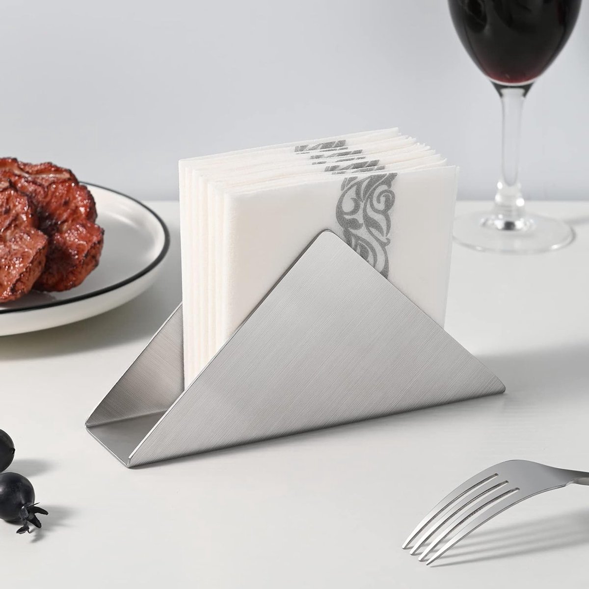 Stijlvolle RVS Servet Houder voor Cocktail Servetten, Metalen Opbergrek voor Servetten, 1 Stuk, Duurzaam en Elegant — cadeau in Cadeau-ideeën - foto 6