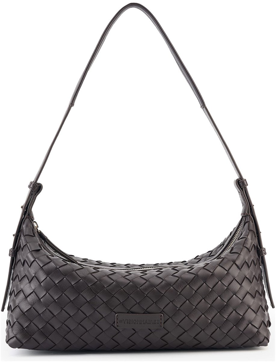 Les Visionnaires Marie Baguette Weave Silky - Schoudertas 38.5 cm (cafe)