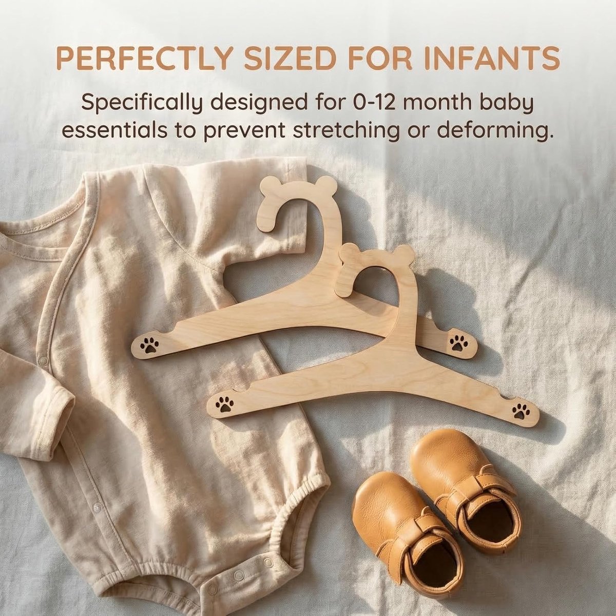 SnelShoppen - 20-delige Houten Baby Kledinghanger Set | Stevig, Antislip en Ruimtebesparend | Ideaal voor Pasgeborenen en Peuters