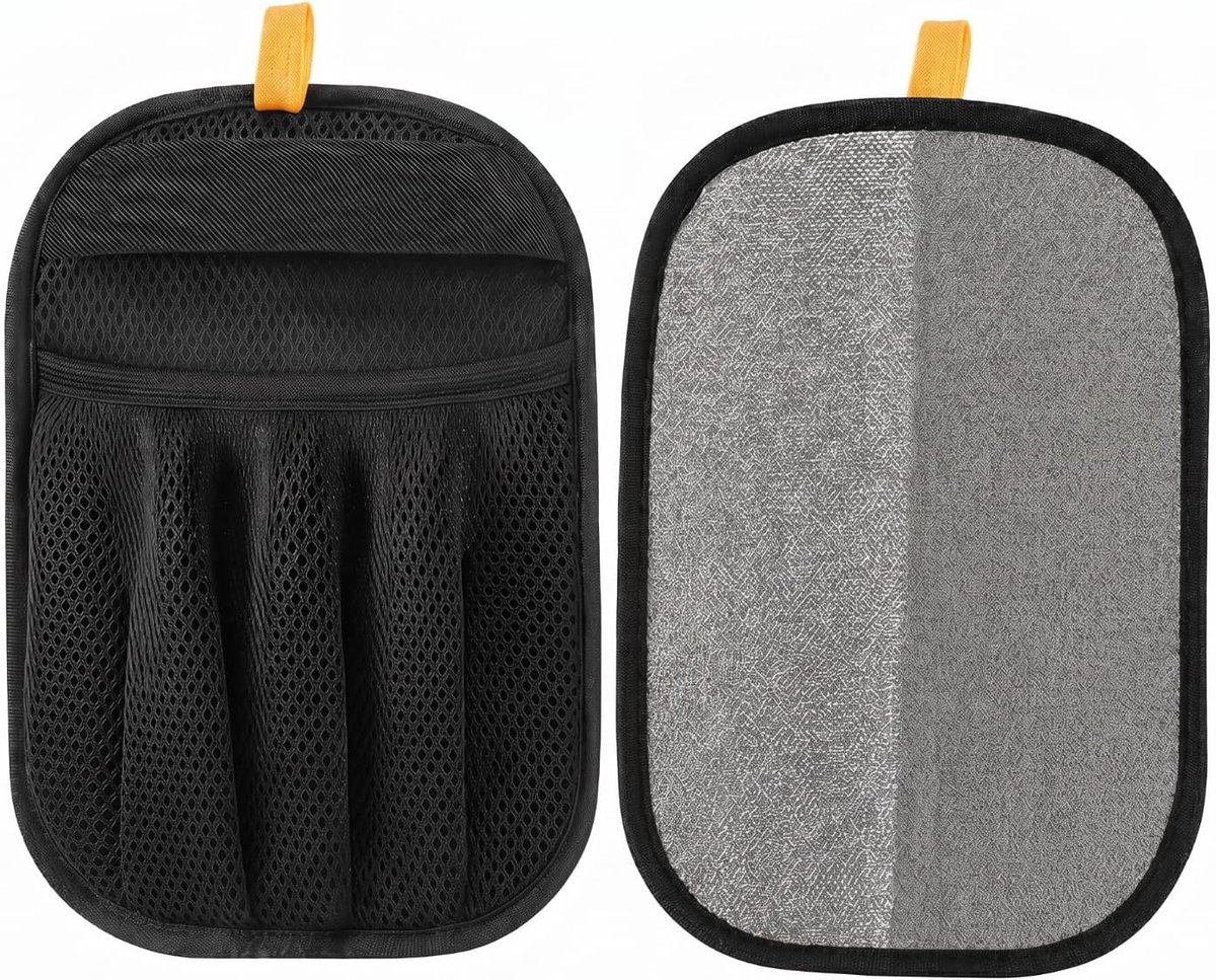 SnelShoppen - 2 stuks 5-vinger huisdierverzorgingshandschoenen - Polyester dierenhaarverwijderaar voor katten en honden - Dubbelpak vachtborstel hands