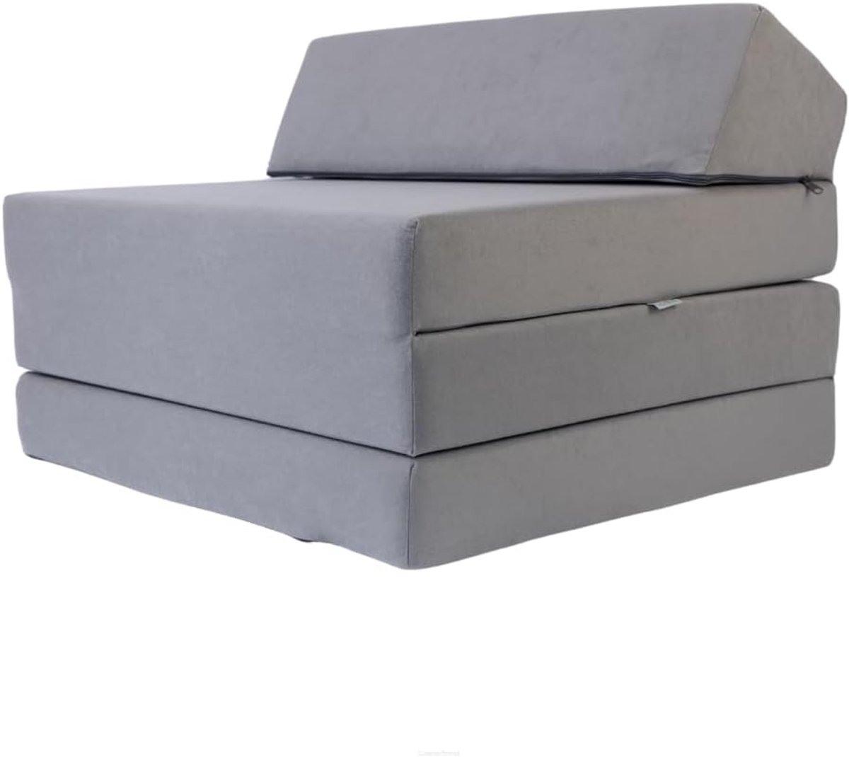 Vouwmatras - Gastenmatras - Logeren - Wasbare hoes - 200x70x10 cm - Lichtgrijs