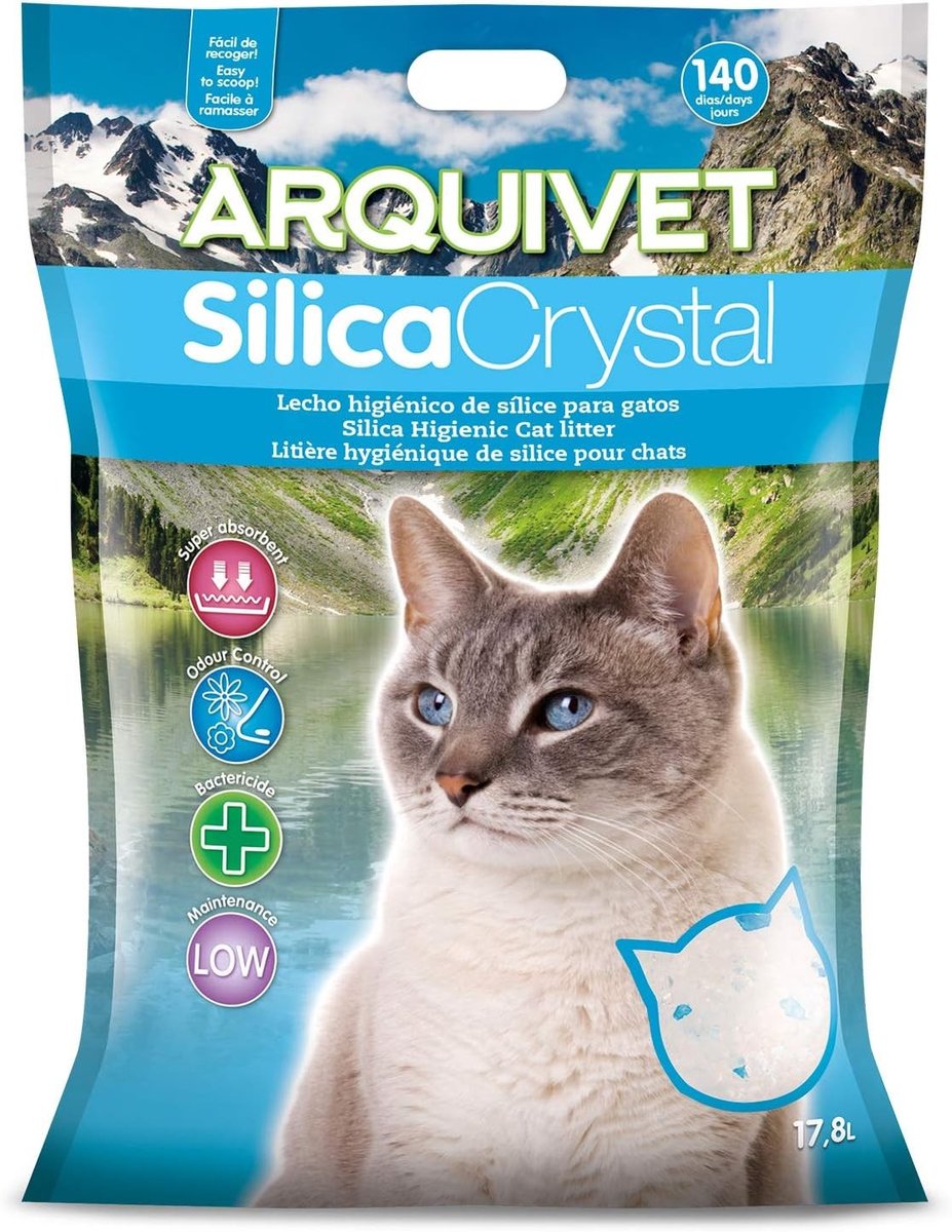Kattenbakvulling - Silica Crystal - Hoog absorptievermogen - Geurabsorberend - Voor katten