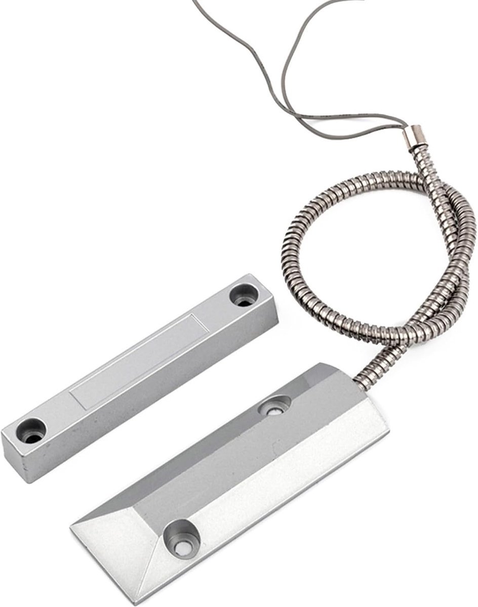 Garagedeur Sensor - Reed Contact - Beveiliging Monitoren - Zinklegering Behuizing - 50-70 mm - Grijs