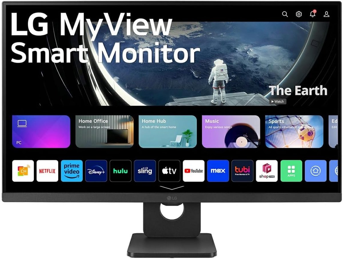 FHD IPS Monitor - Scherm Beeldscherm - Werk Thuis - Smart TV Functies - 27 Inch - Zwart