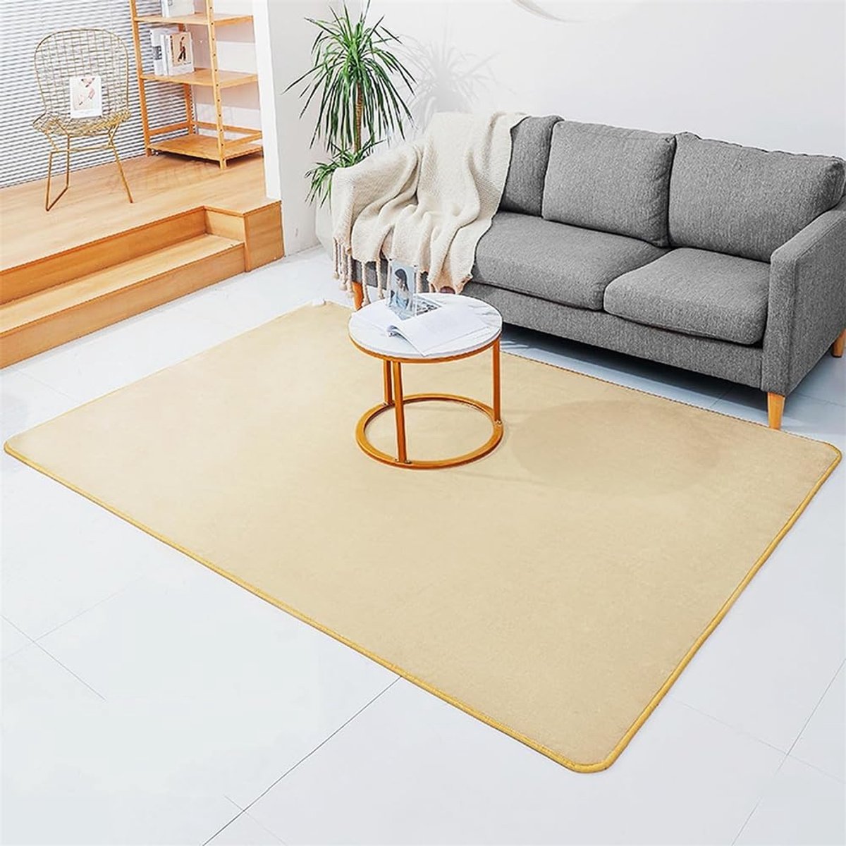 Verwarmde Vloermat - Elektrisch Tapijt - Woonkamer Warm Houden - Snelle Verwarming - 100x200 CM - Grijs