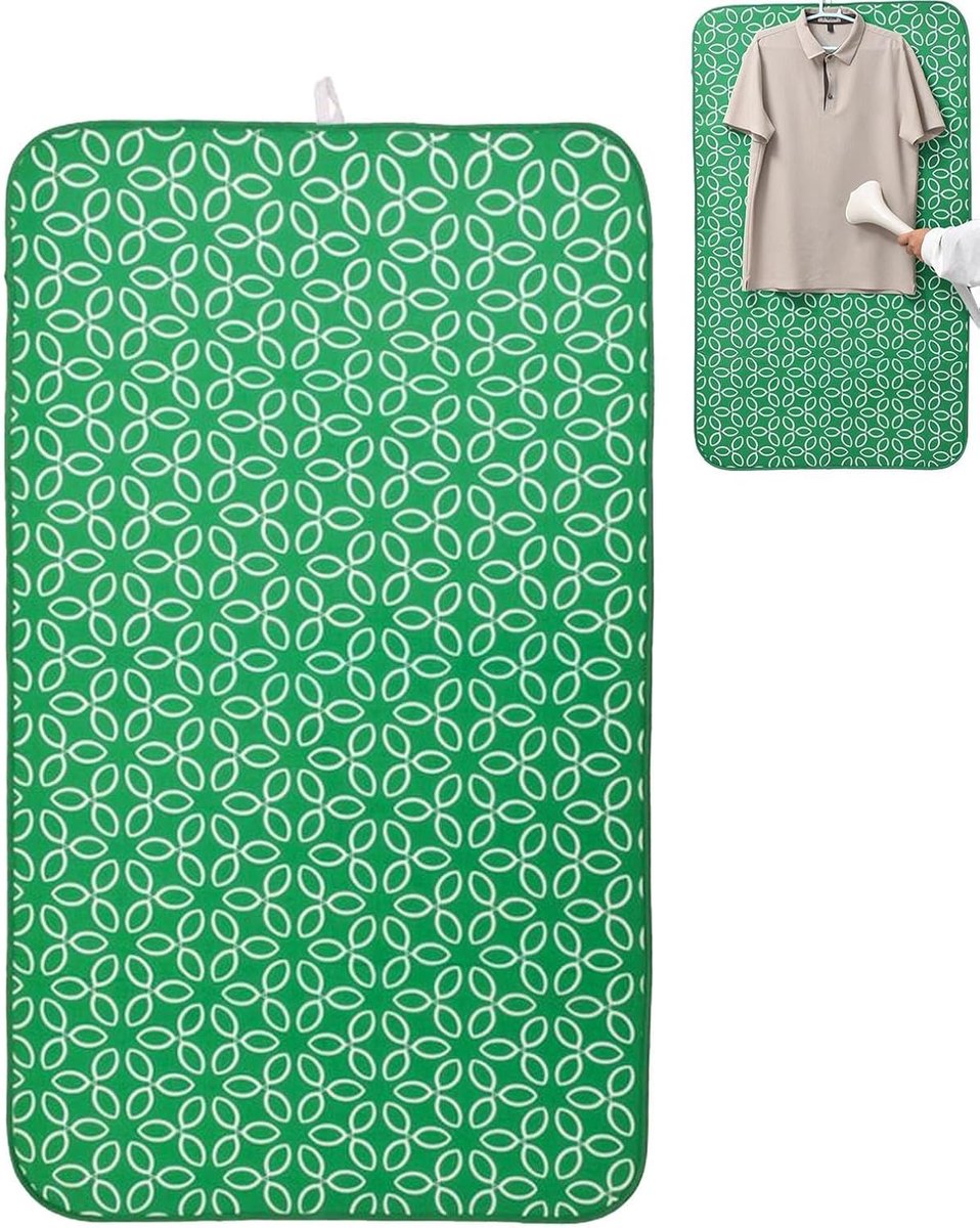 Opvouwbare strijkmat - Hittebestendig tafelkleed - Kleding verzorgen - Antislip onderkant - 70 x 120 cm - Grijs