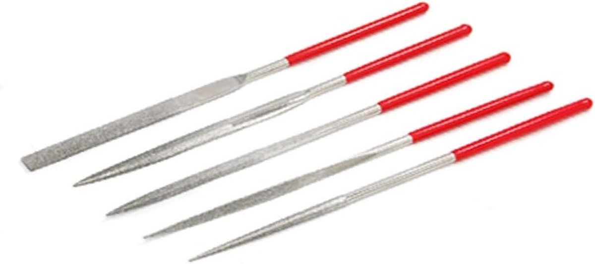 Mini Vijlenset - Precisie Vijlen - Hobby Werk - Vijf Verschillende Vormen - 5.5 Inch - Grijs