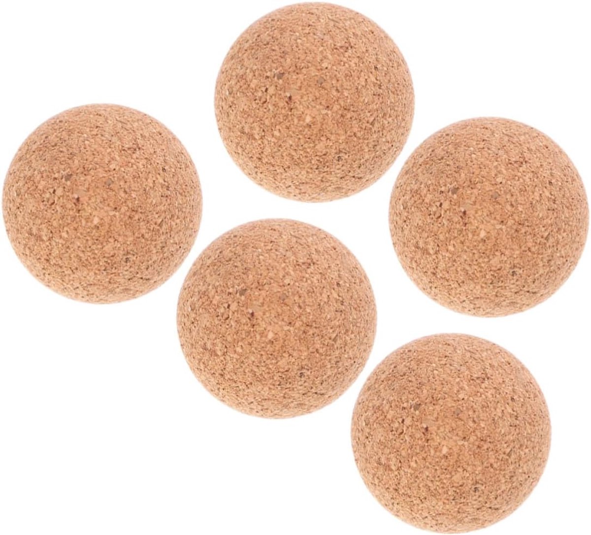 Tafelvoetbalballen - Houten ballen - Tafelvoetbal spel - Stille kurken afwerking - 5 stuks - Khaki