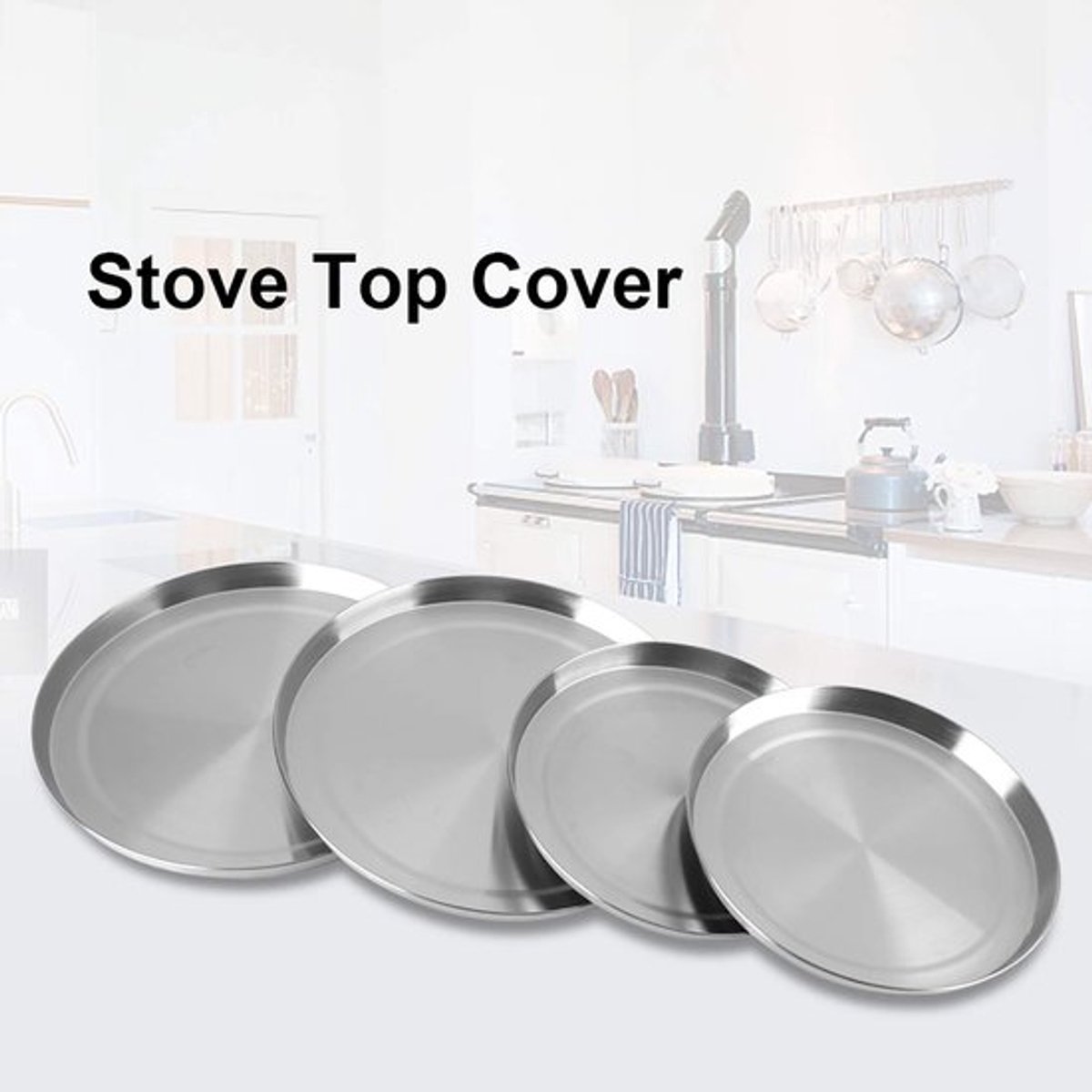 Cosensi - Fornuisbranderafdekking - Keukenaccessoire - Extra werkruimte - Zilver