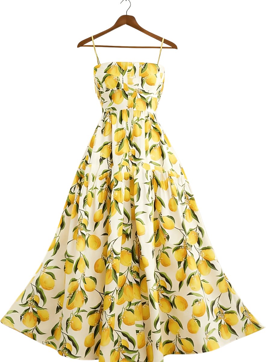 Currero Zomerjurk Dames Zomerjurken Volwassenen Vrouwen Midi Jurk Ibiza Stijl Sundress Dress Groengeel M