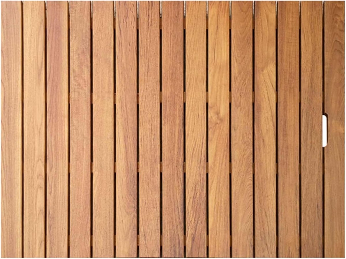 Houten Badmat - Douche Vloermat - Veiligheid Verbeteren - Natuurlijk Massief Hout - 60 x 40 cm - Houtkleur