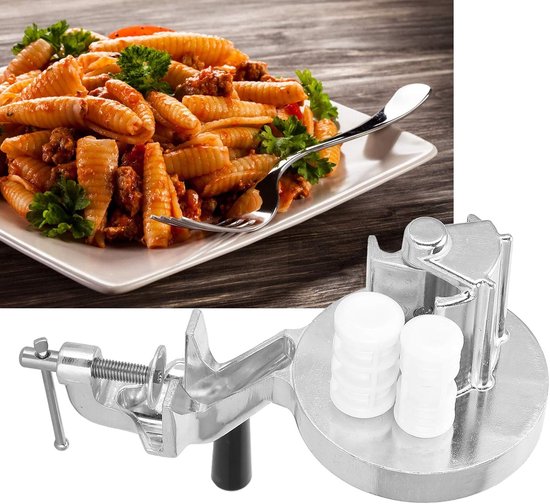 Macaroni Maker - Pastamachine Keuken - Zelf Pasta Maken - Roestvrij Staal - 25 cm - Zilverkleurig — afbeelding 5