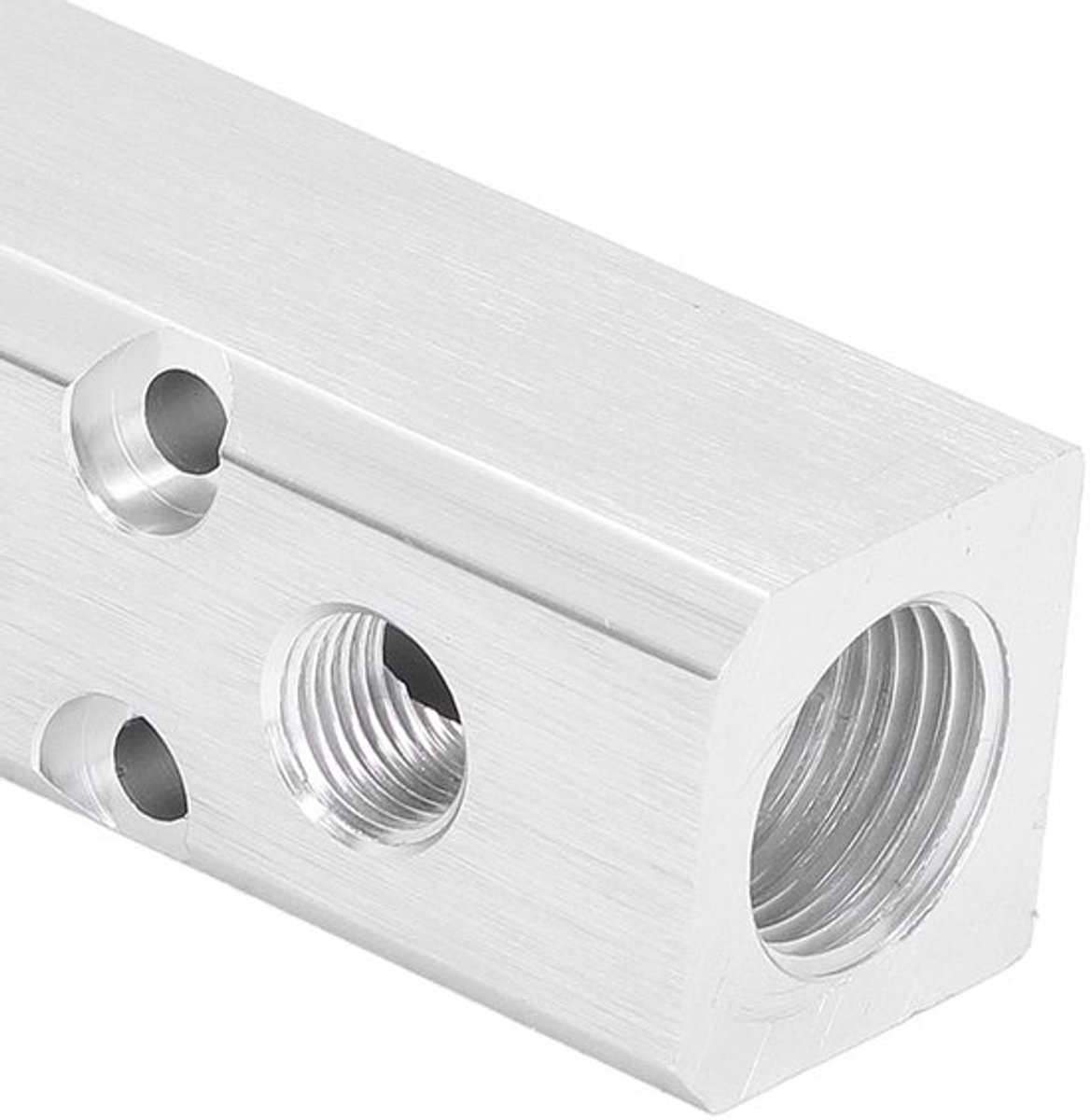Golden crown - Pneumatisch Spruitstuk - Luchtverdeelblok - Aluminium Blok - Zilver