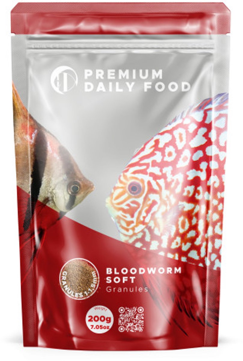 Premium Daily Food - Bloodworm Soft Granules 200 gram