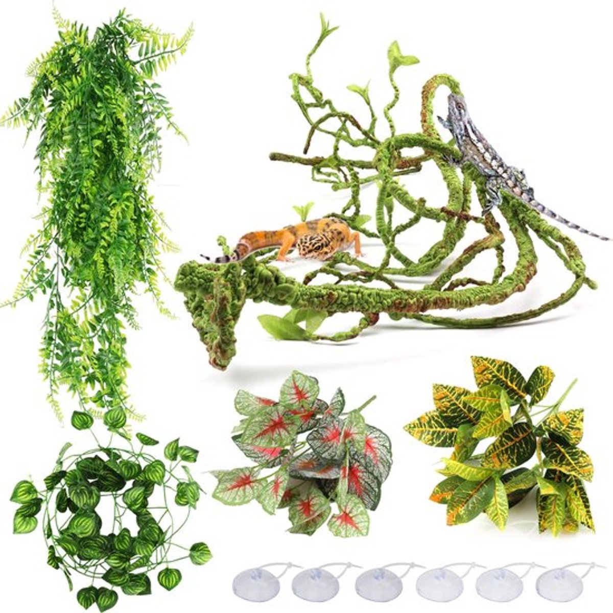 Dailygoody - Decoratie voor hagedissen - Terrarium planten - Jungle gym voor