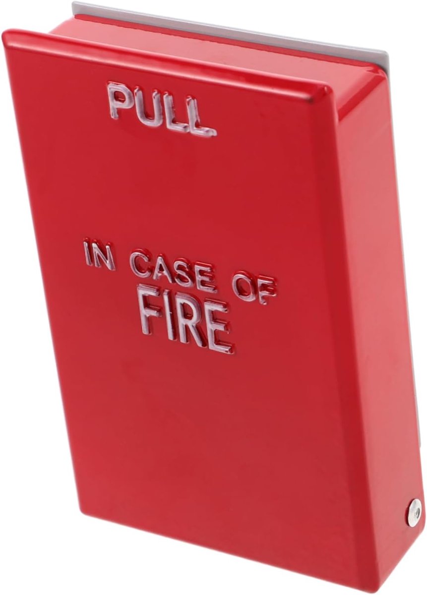 Noodalarm Schakelaar - Brandmelder Paniekknop - Snelle Branddetectie - Universeel Ontwerp - 22x7.5x5 CM - Rood