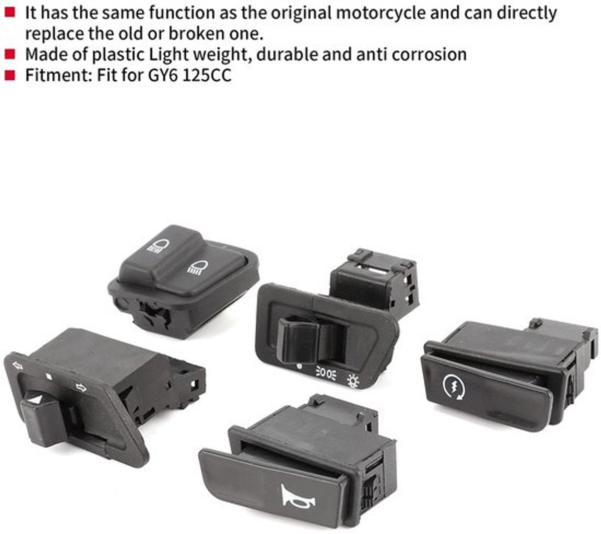 Dailygoods - Motorfiets startknop - Startschakelaar - Eenvoudige installatie