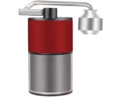Handmatige Koffiemolen - Koffiebonenmaler - Verse Koffie Malen - Roestvrijstalen Braam - 15.4 x 4.9 cm - Rood