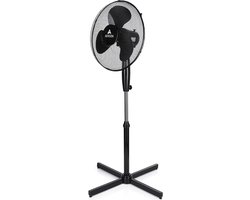 Staan Ventilator - Vloer Ventilator - Ruimte Koelen - Stil En Krachtig - 40cm Diameter - Zwart