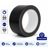 Duct Tape Zwart - 50 mm x 50 m - Extra Sterke Reparatietape - Waterbestendige Tape voor Reparaties, Bundelen & Klussen | Propacker