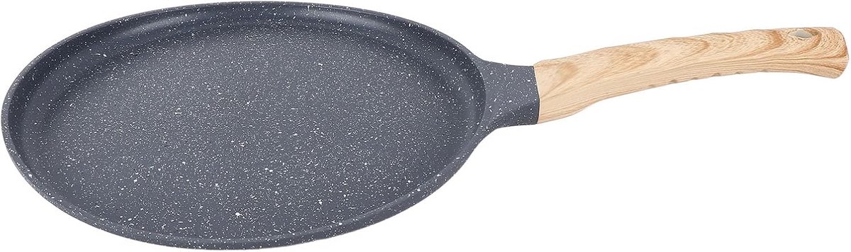 Pannenkoekenpan met Antiaanbaklaag Koekenpan Omeletpan Ontbijt Bereiden Gelijkmatige Warmteverdeling 28 Cm Zwart