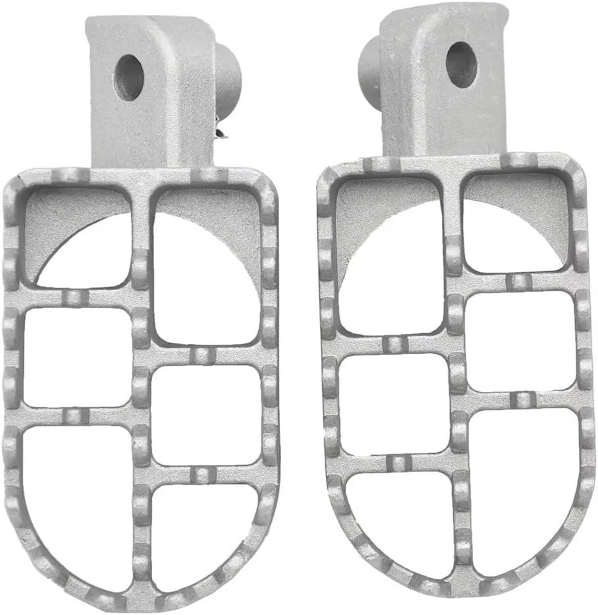 Motorfiets Voetsteunen - Pedaal Motor Onderdelen - Rijstabiliteit Verbeteren - Comfortabele Rustpositie - 80 mm Lengte - Zilver