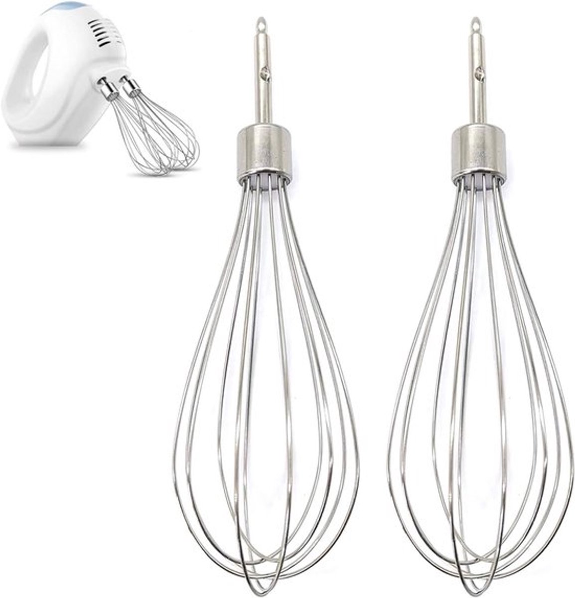 Inovra Plus - Roestvrij stalen Keukenaccessoires - Set van 2 Garde - Duurzaam