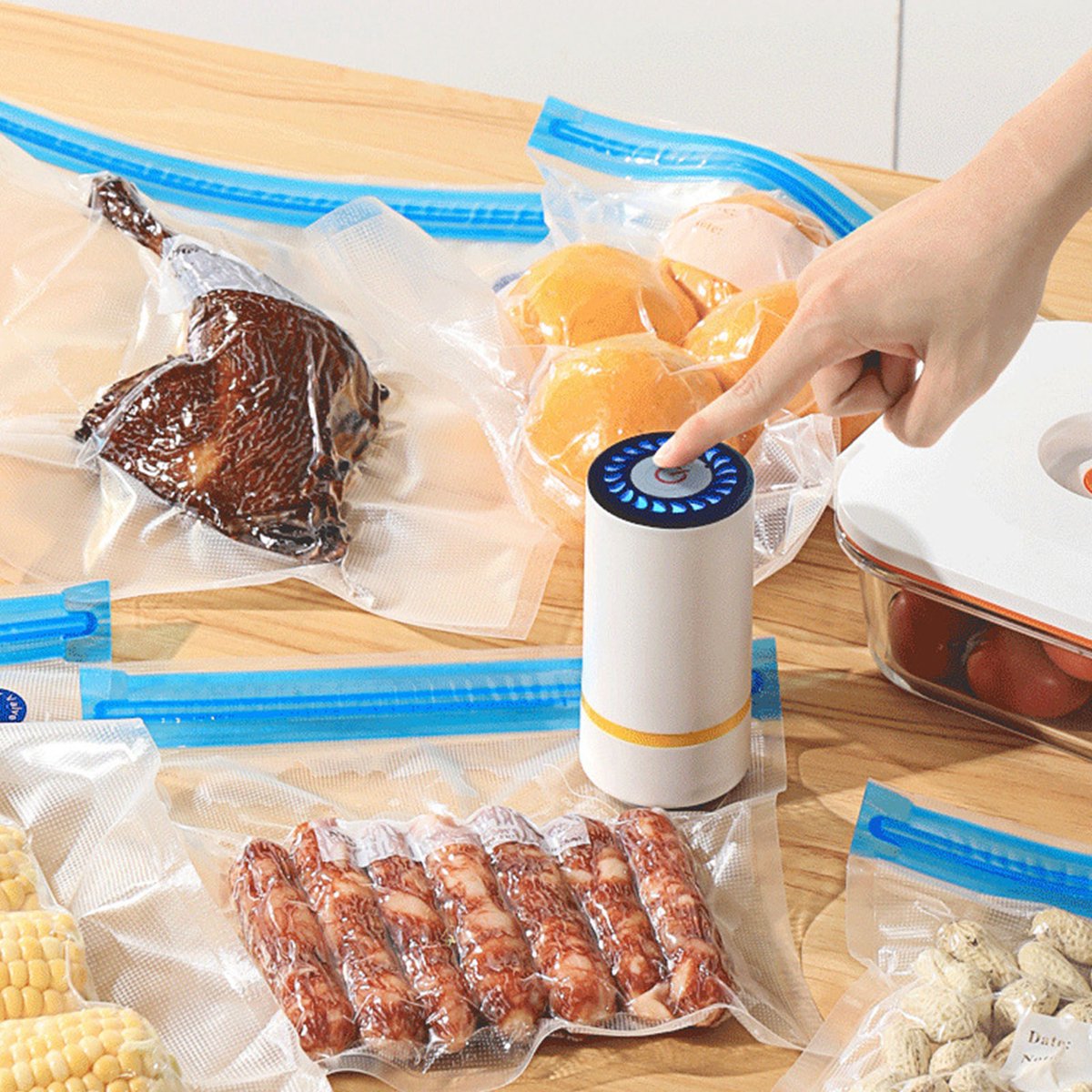Vacumeermachine - Vacuum sealer - Elektrische vacuümsealer - Sealapparaat - Wit