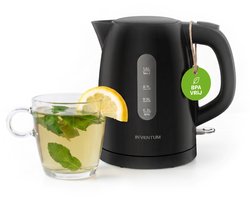 Inventum HW110B Kleine Waterkoker - 1 L - 2200 W - Kalkfilter - Zwart
