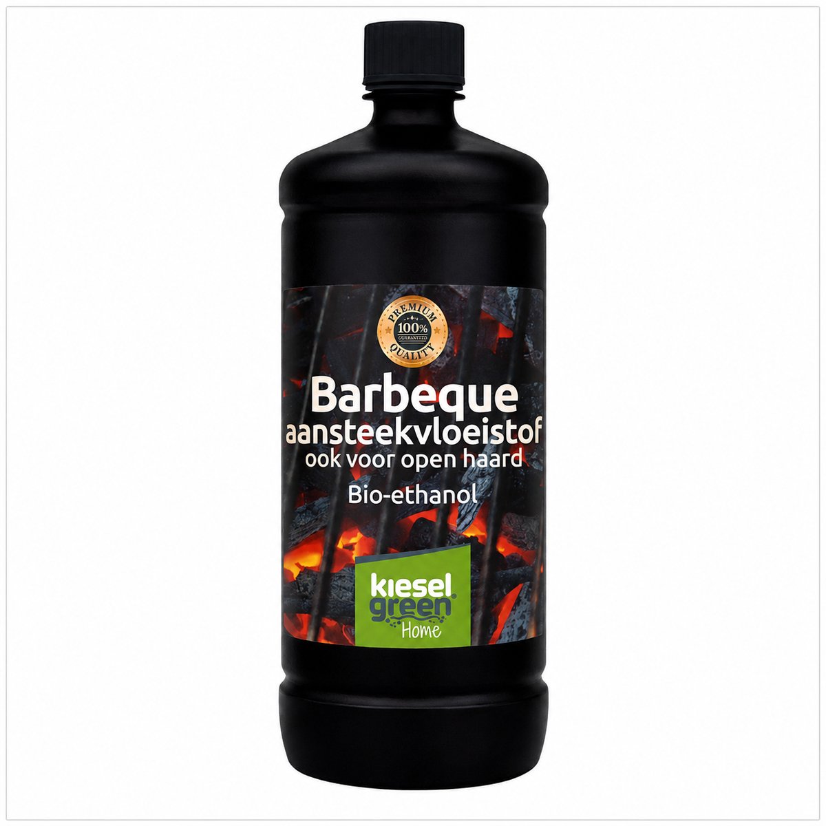 Kieselgreen Geurloze Bio Ethanol Aanmaakgel 1 Liter Ecologische Aanmaakvloeistof voor BBQ Open Haard Kampvuur en Biohaard