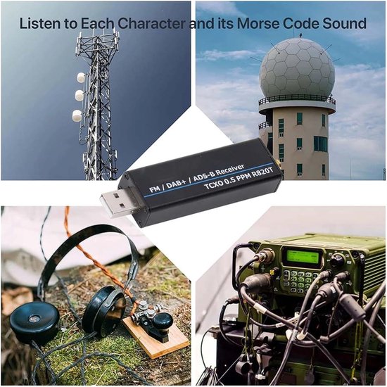 Radio Ontvanger - Frequentie Scanner - Radio Luisteren - Breed Frequentiebereik - 0.5 PPM TCXO - Zwart — afbeelding 2