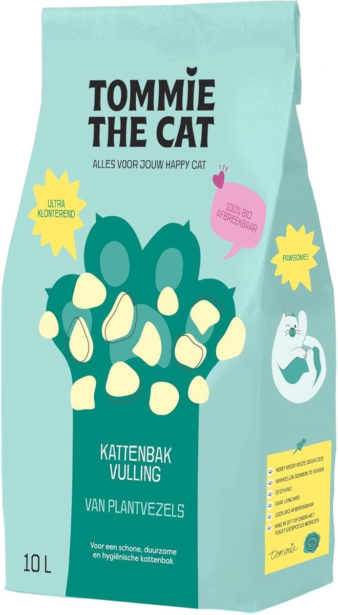 Kattenbakvulling - Biologisch Afbreekbaar - Ultra Klontvormend - GFT Geschikt - Voor Katten