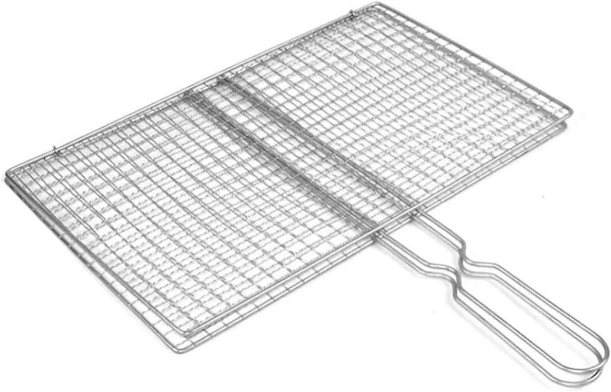 Barbecue Net Grill Klem Vis Grillen Praktische Klem 17 x 27 cm Zilver
