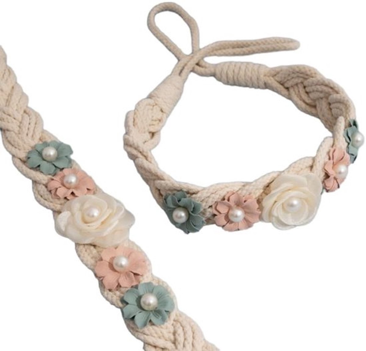 Dailygoods- Gordijnhouder Bloem Motief - Decoratieve Gordijnhouders - Gordijn Touw